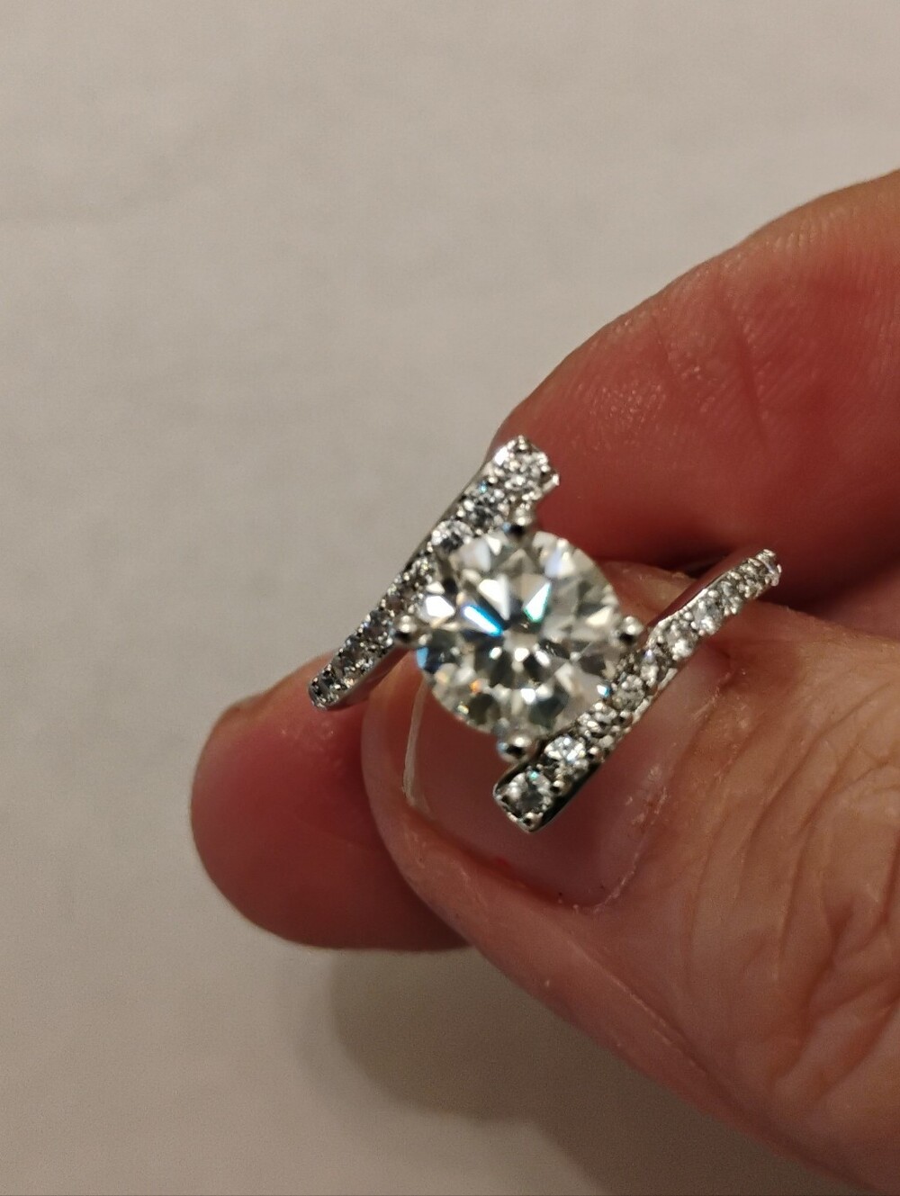 Moissinite Ring Size 7 Adjustable